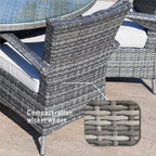 Hampton 6 - Seater Outdoor Dining Set - Round Dining Table (PAD - 1122) - Direct Wicker