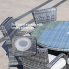 Hampton 6 - Seater Outdoor Dining Set - Round Dining Table (PAD - 1122) - Direct Wicker