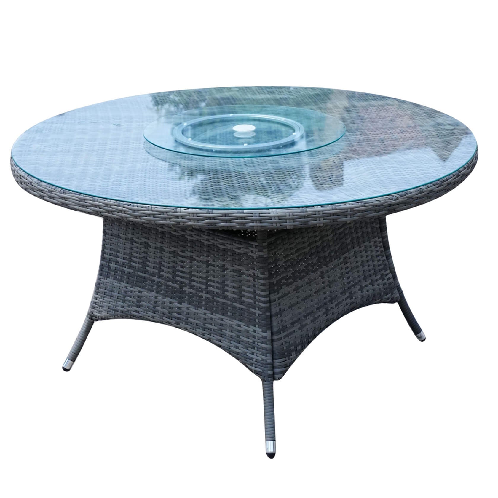 Hampton 6 - Seater Outdoor Dining Set - Round Dining Table (PAD - 1711+1122) - Direct Wicker