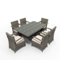 Hampton 6 - Seater Outdoor Dining Set with Rectangular Dining Table (PAD - 1712+1122) - Direct Wicker