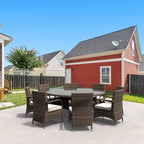 Hampton 8 - Seater Outdoor Dining Set with Round Dining Table (PAD - 1714+1122) - Direct Wicker