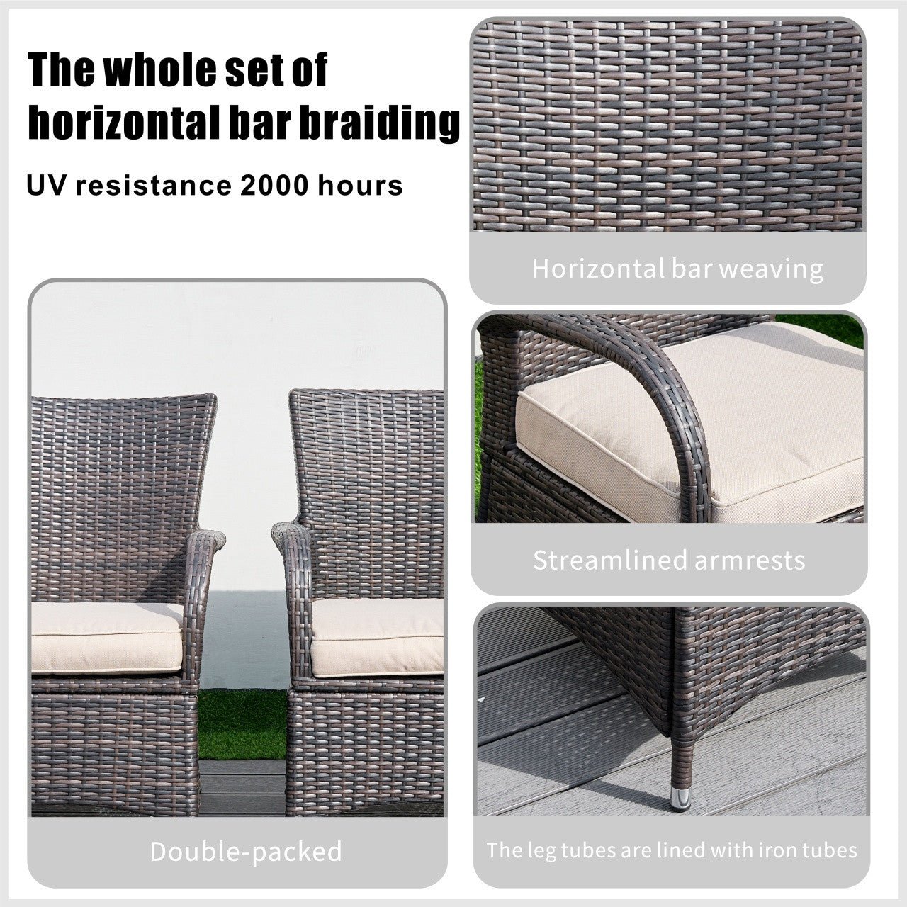 Hampton Outdoor Rattan Armchair – Perfect for Patios and Gardens (PAD - 1123 - KD) - Direct Wicker