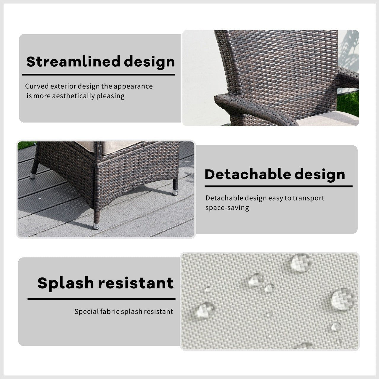 Hampton Outdoor Rattan Armchair – Perfect for Patios and Gardens (PAD - 1123 - KD) - Direct Wicker