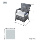 Hampton Outdoor Rattan Armchair – Perfect for Patios and Gardens (PAD - 1123 - KD) - Direct Wicker