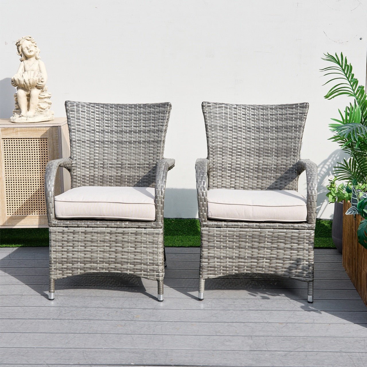 Hampton Outdoor Rattan Armchair – Perfect for Patios and Gardens (PAD - 1123 - KD) - Direct Wicker