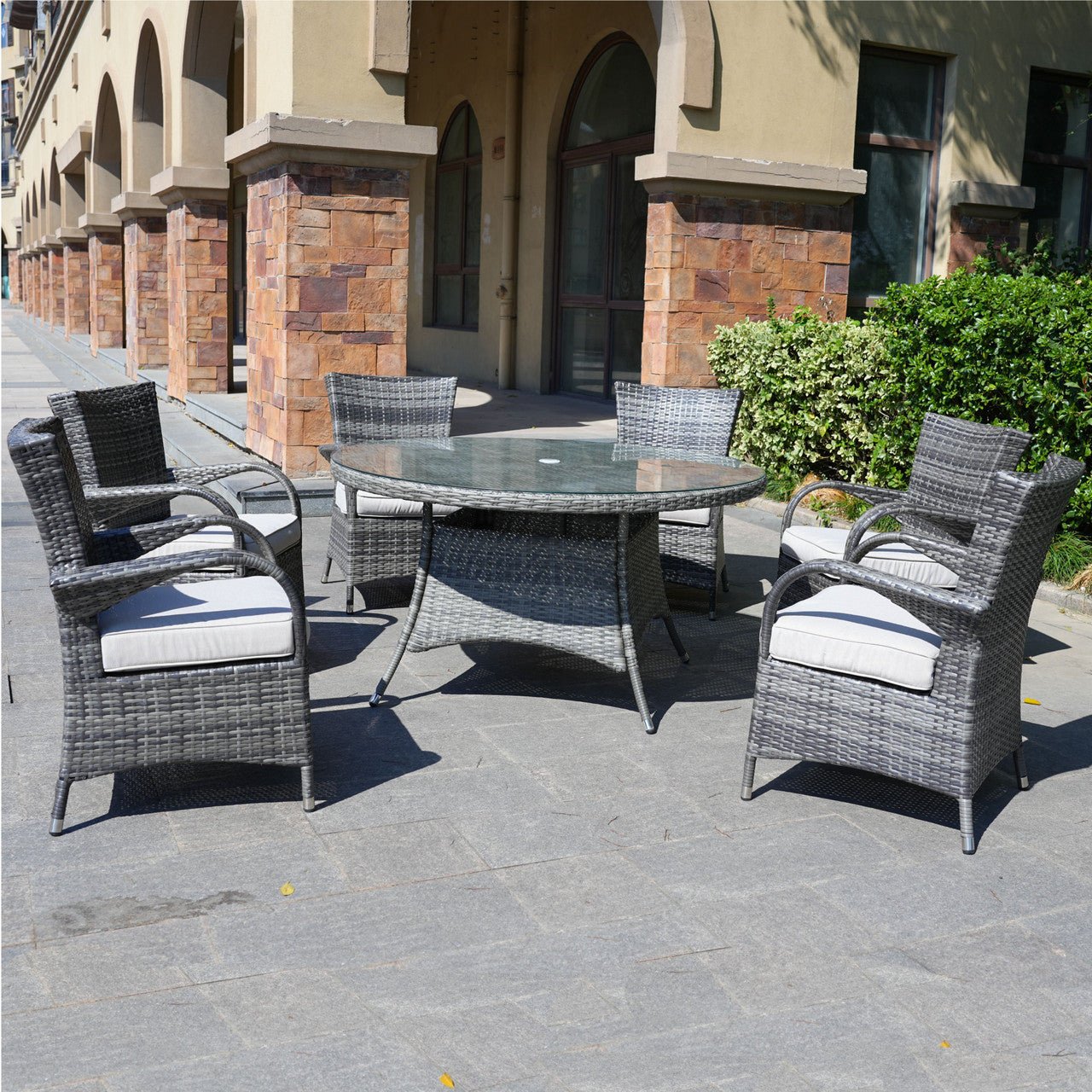 Hampton Outdoor Rattan Armchair – Perfect for Patios and Gardens (PAD - 1123 - KD) - Direct Wicker