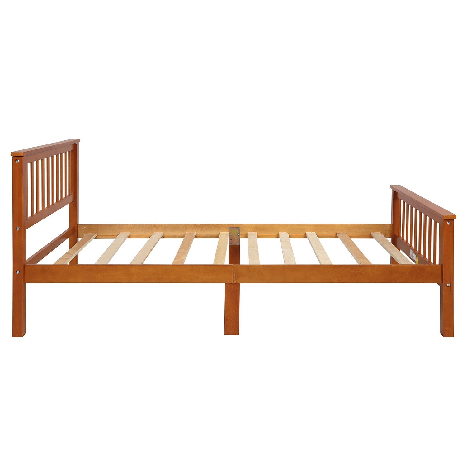 Harper&Bright Designs Wood Platform Bed with Headboard and Footboard (WF191767AAL) - Direct Wicker