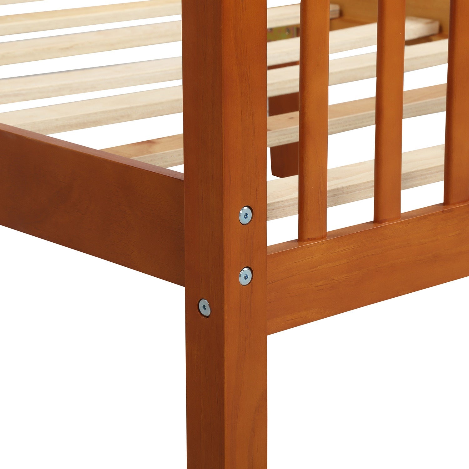 Harper&Bright Designs Wood Platform Bed with Headboard and Footboard (WF191767AAL) - Direct Wicker