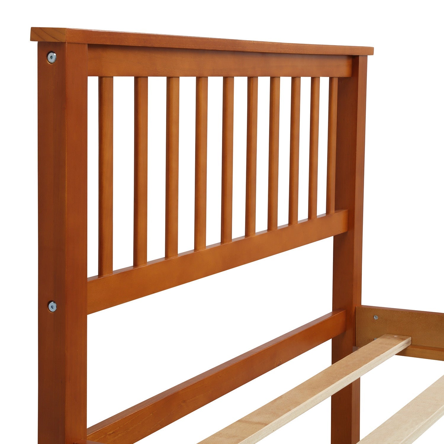 Harper&Bright Designs Wood Platform Bed with Headboard and Footboard (WF191767AAL) - Direct Wicker