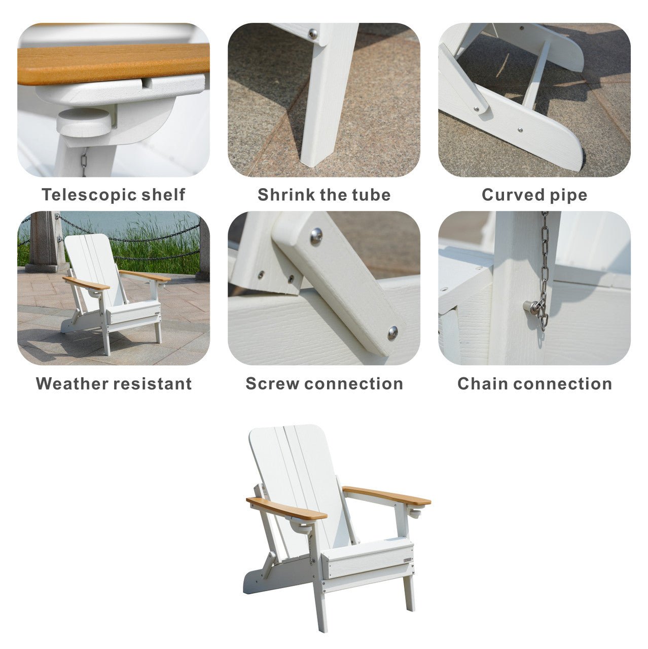 HDPE sheet material foldable multi - color optional beach chair frog chair (PAC - 011) - Direct Wicker