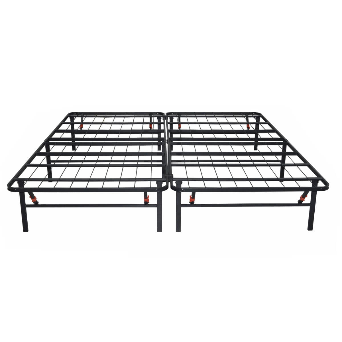 Heavy-Duty Foldable King Size Metal Platform Bed Frame (PAL-2682-KD-BK-ZJWK) - Direct Wicker