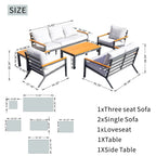 Heidi 5 - Seater Conversation Sofa Set (PAS - 2481) - Direct Wicker