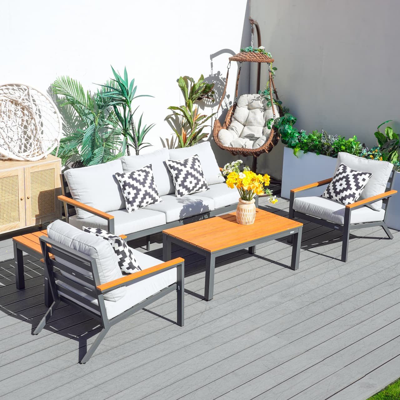 Heidi 5 - Seater Conversation Sofa Set (PAS - 2481) - Direct Wicker