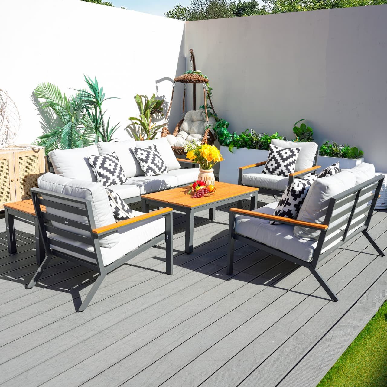 Heidi 5 - Seater Conversation Sofa Set (PAS - 2481) - Direct Wicker