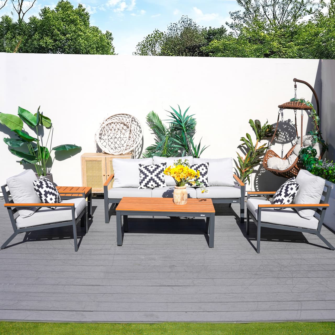 Heidi 5 - Seater Conversation Sofa Set (PAS - 2481) - Direct Wicker