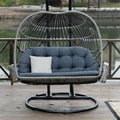 High - end Comfortable Double Hanging Basket Chair (PAL - 2120) - Direct Wicker