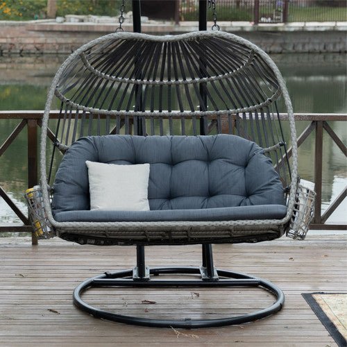 High - end Comfortable Double Hanging Basket Chair (PAL - 2120) - Direct Wicker