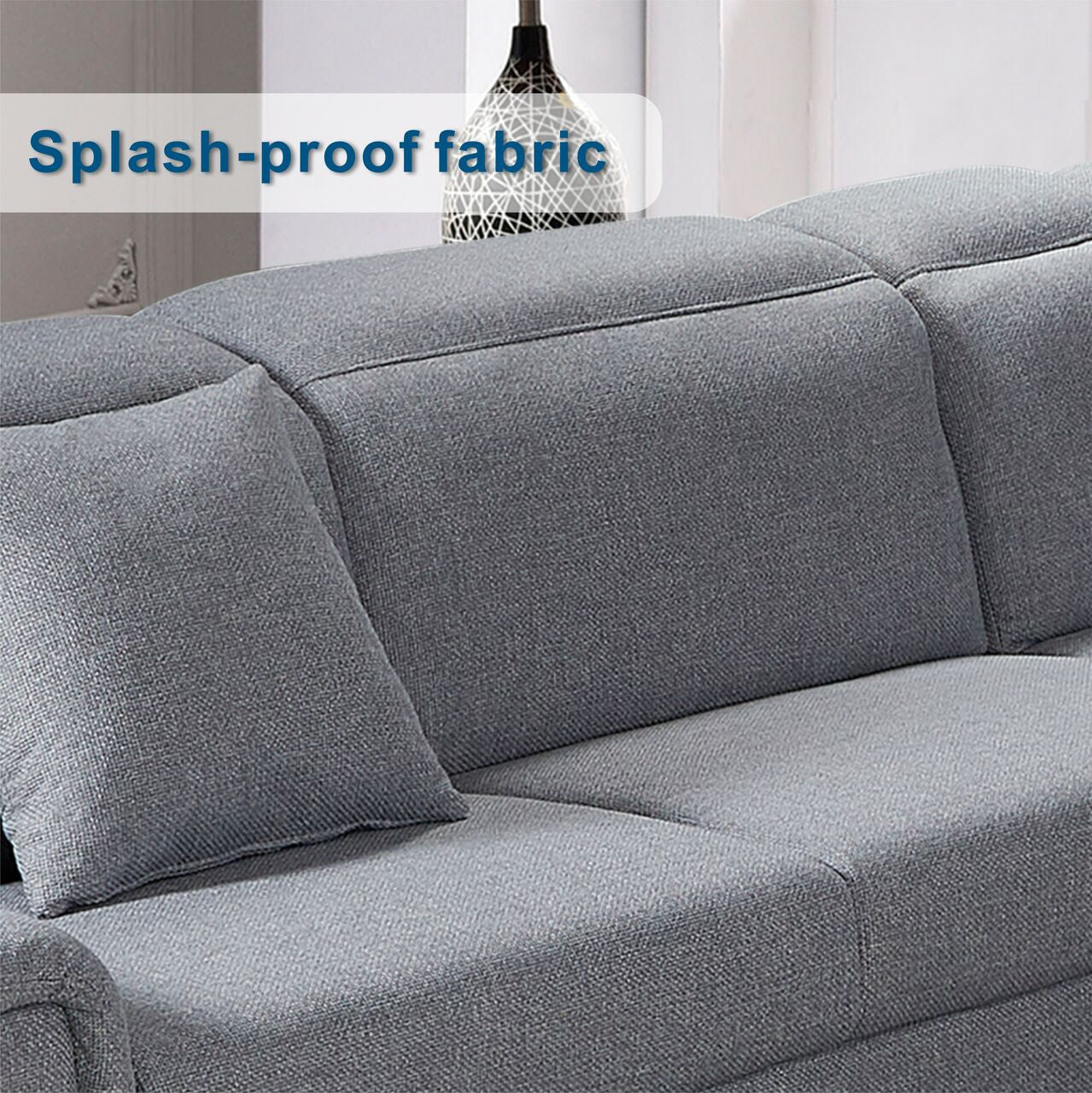 High - end comfortable memory foam two - color optional L - shaped interior sofa (PAS - 248132) - Direct Wicker