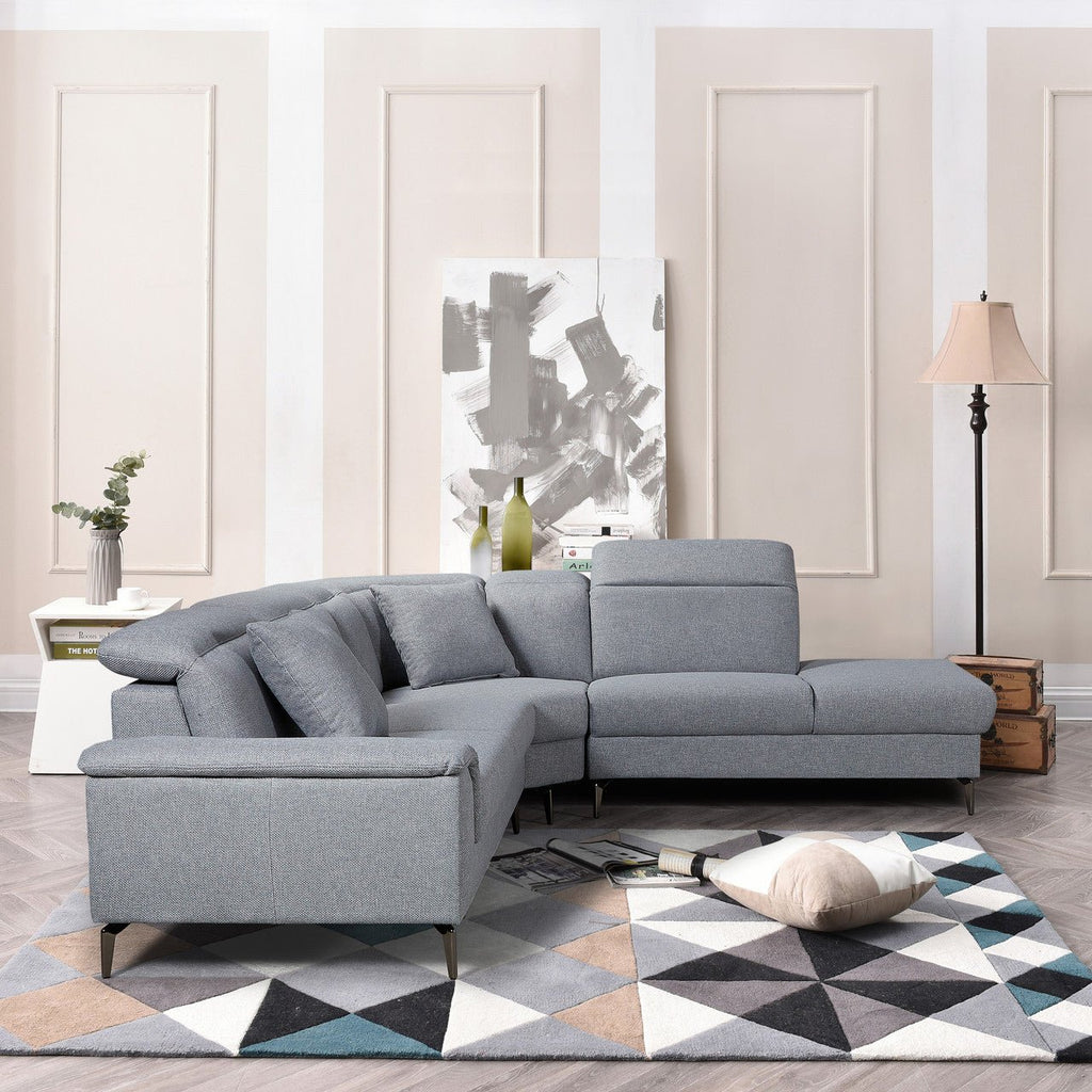 High - end comfortable memory foam two - color optional L - shaped interior sofa (PAS - 248132) - Direct Wicker