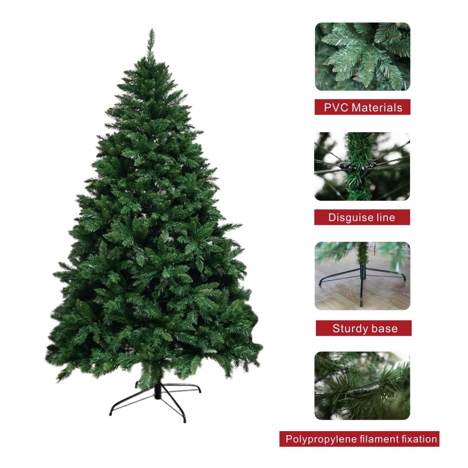 High quality artificial snow flocked Christmas tree 5/6/7 ft LED Pre - Lit Christmas trees (PAT - 002) - Direct Wicker