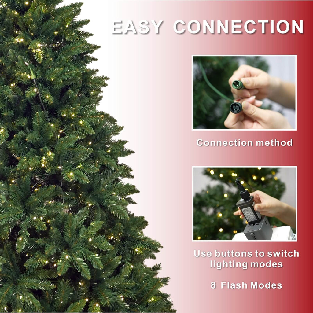 High quality artificial snow flocked Christmas tree 5/6/7 ft LED Pre - Lit Christmas trees (PAT - 002) - Direct Wicker