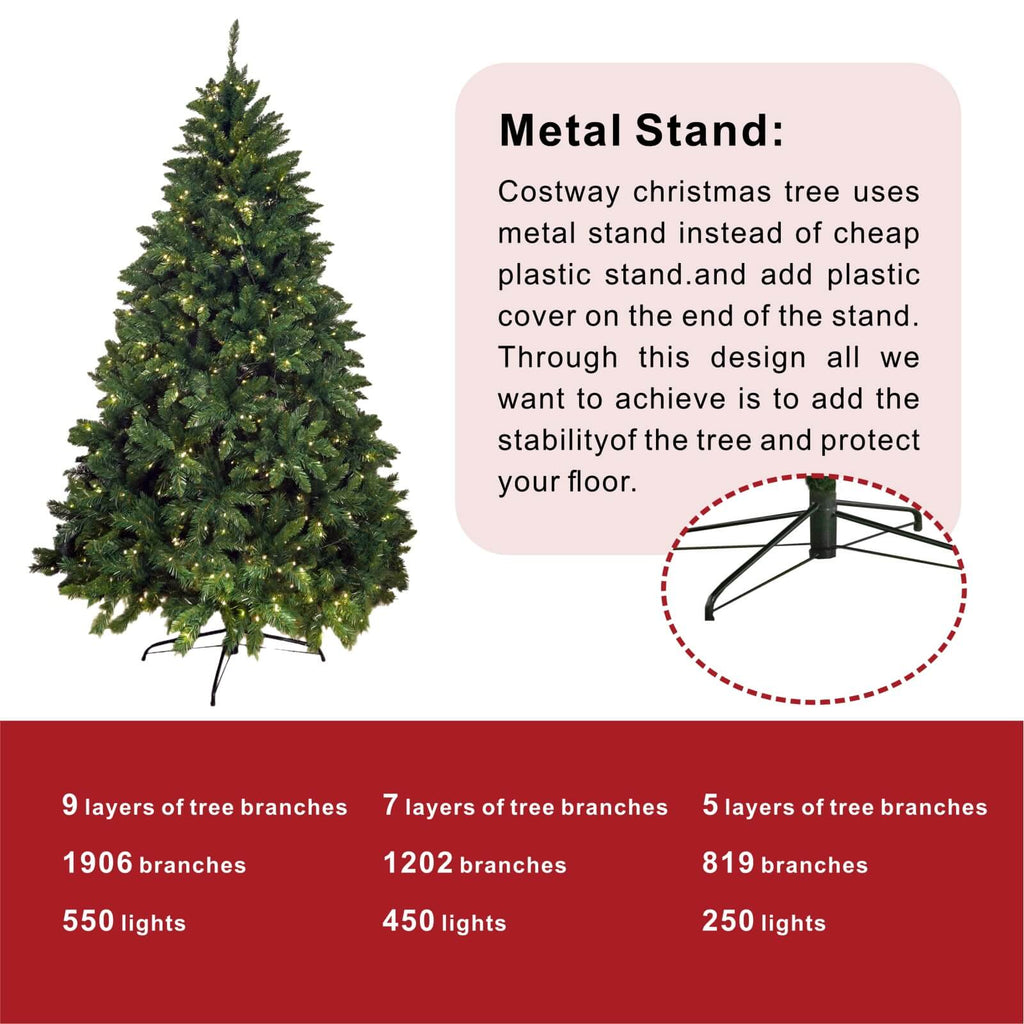 High quality artificial snow flocked Christmas tree 5/6/7 ft LED Pre - Lit Christmas trees (PAT - 002) - Direct Wicker