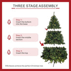 High quality artificial snow flocked Christmas tree 5/6/7 ft LED Pre - Lit Christmas trees (PAT - 002) - Direct Wicker