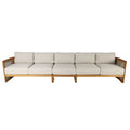 I - Shape 5 - Seat Solid Wood Modular Sofa – Armless Middle with Side Support (PAS - 2516 - LS+MS+RS) - Direct Wicker