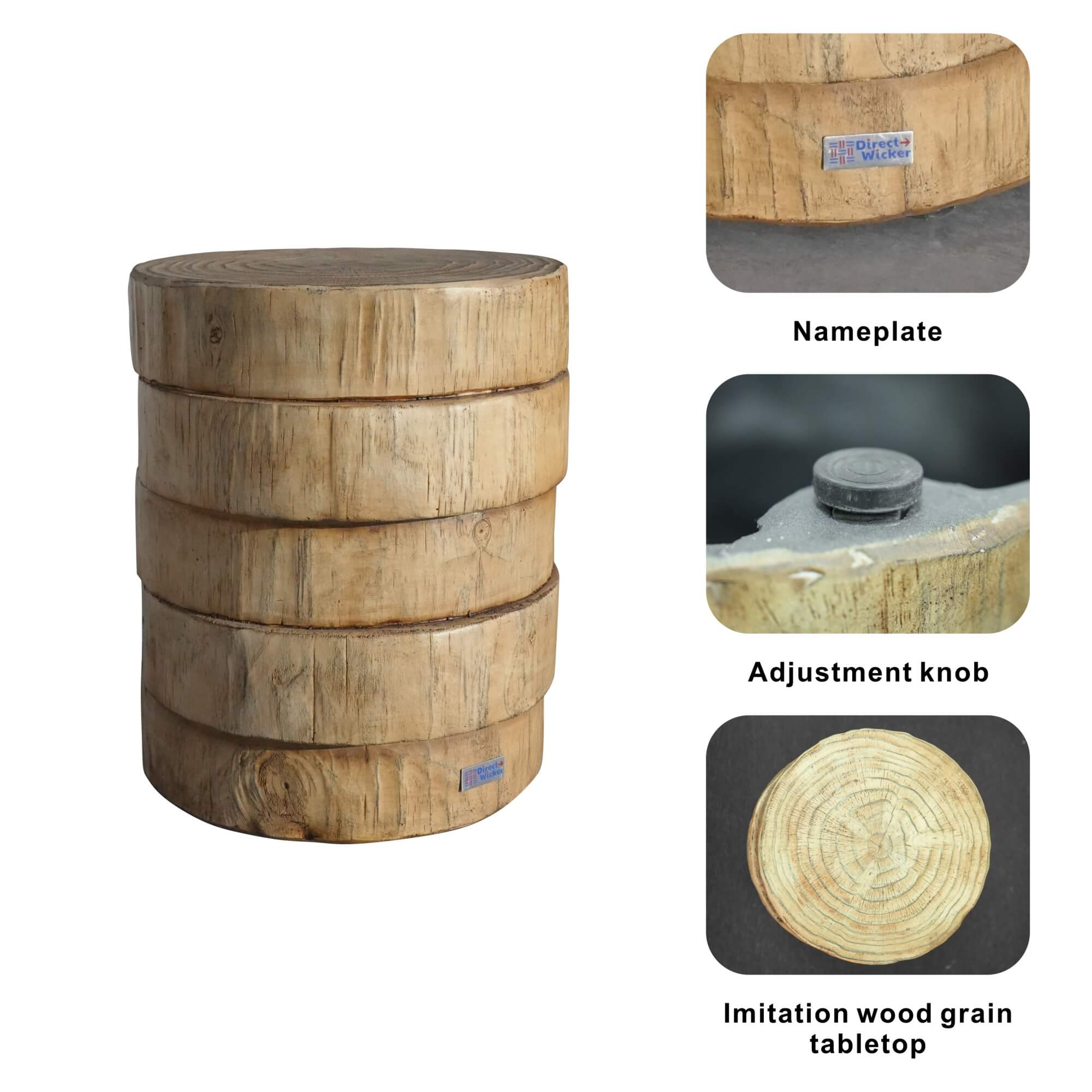 Imitated Wood Waterproof Fashion Side Coffee Table (PAT - 2463ST) - Direct Wicker