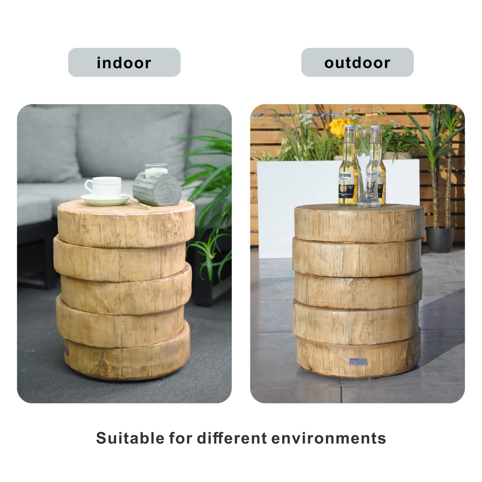 Imitated Wood Waterproof Fashion Side Coffee Table (PAT - 2463ST) - Direct Wicker
