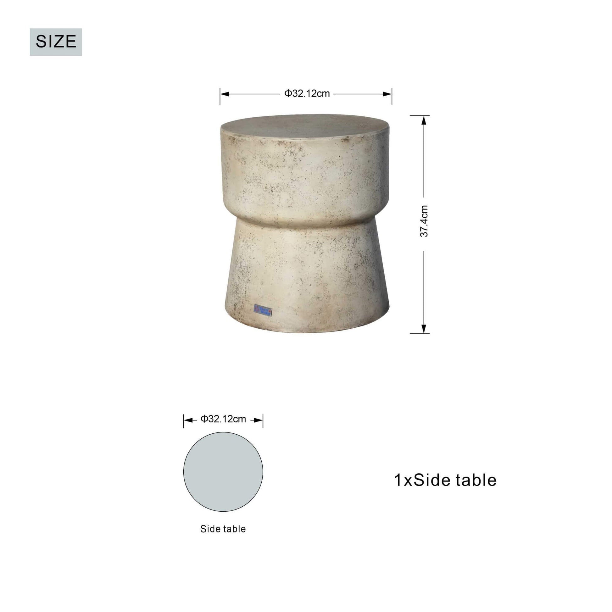 Imitation Wood Waterproof Fashion Cylindrical Edge Coffee Table (PAT - 2464ST) - Direct Wicker