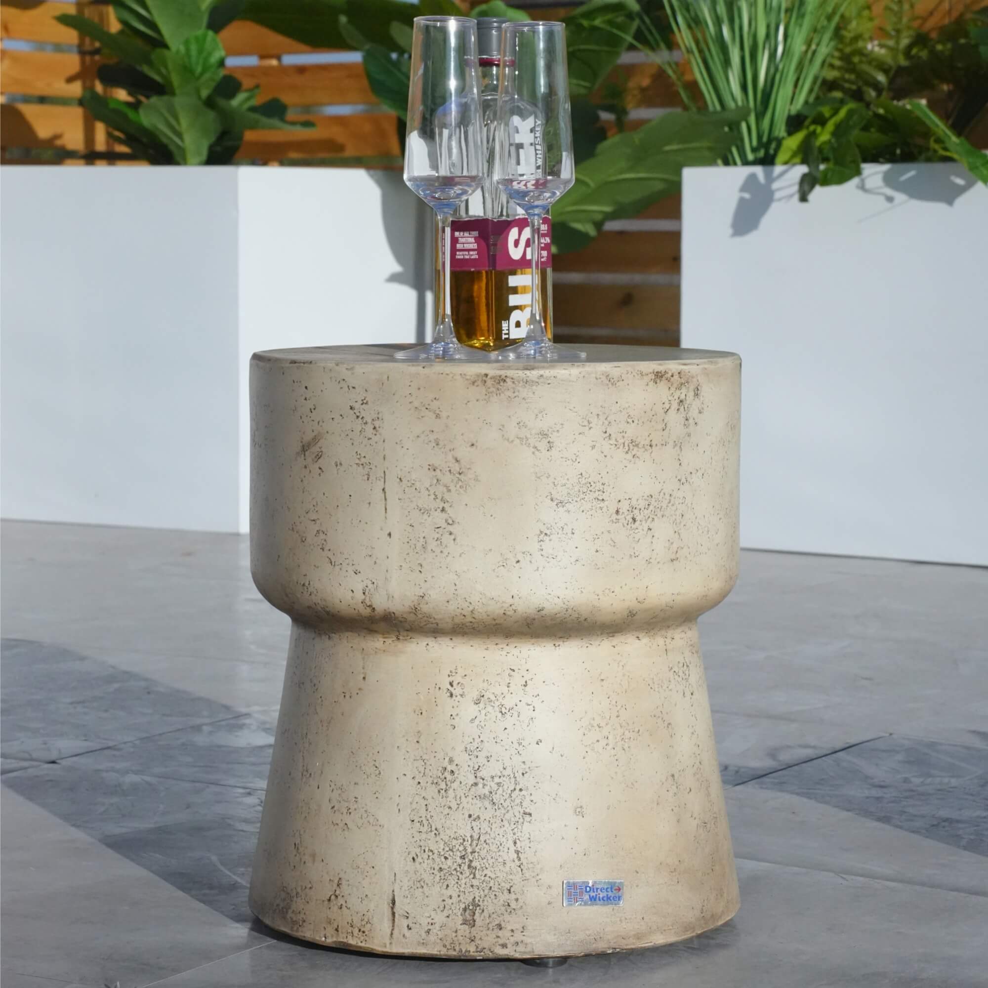 Imitation Wood Waterproof Fashion Cylindrical Edge Coffee Table (PAT - 2464ST) - Direct Wicker