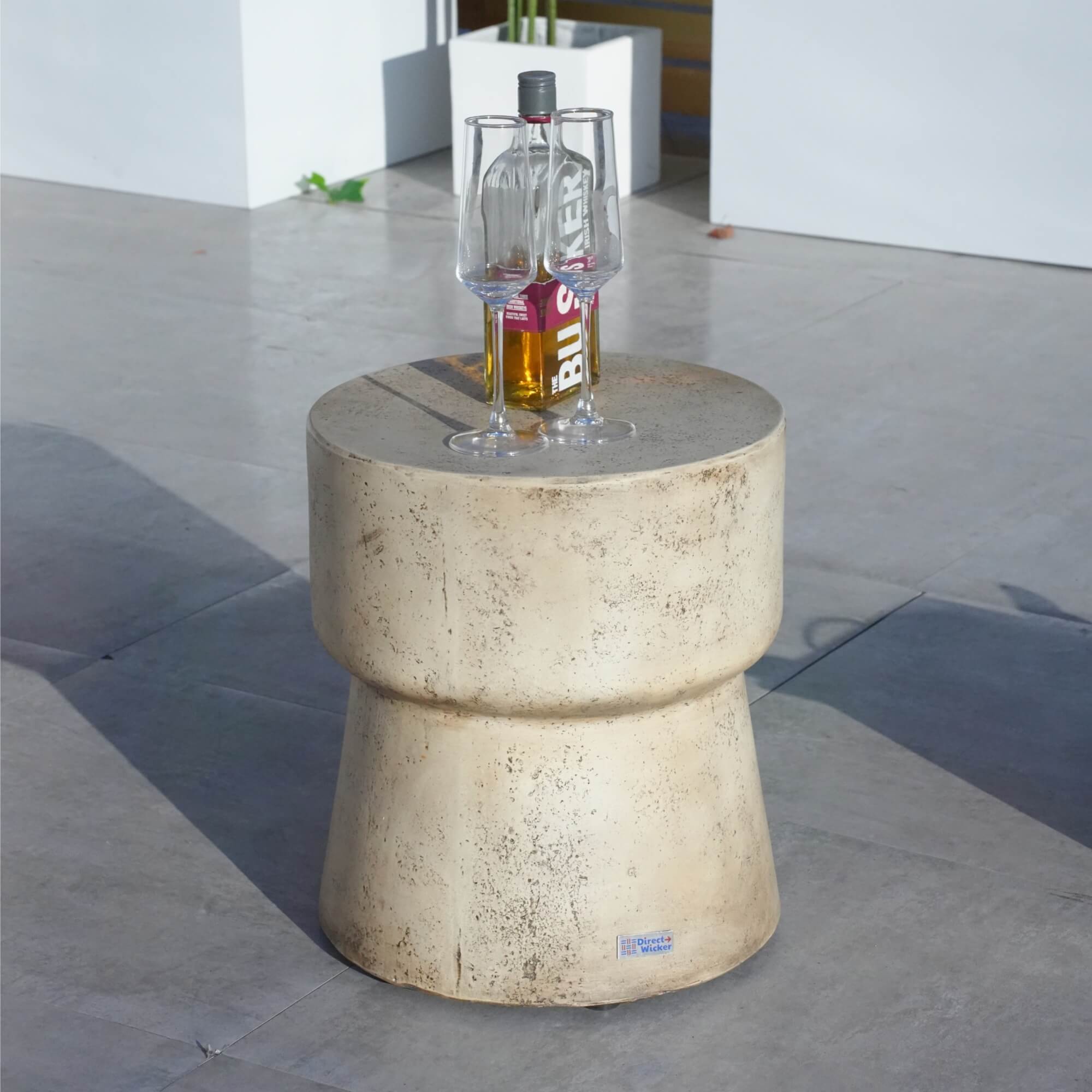 Imitation Wood Waterproof Fashion Cylindrical Edge Coffee Table (PAT - 2464ST) - Direct Wicker