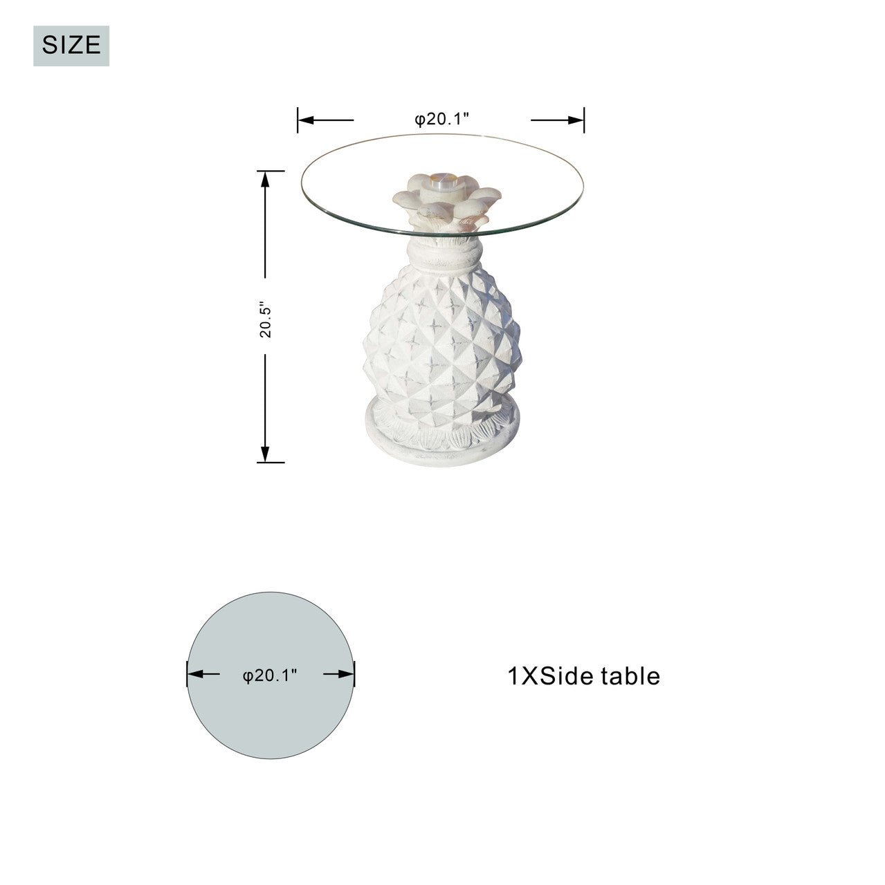 Indoor & Outdoor Glass Table (DW - ST056) - Direct Wicker