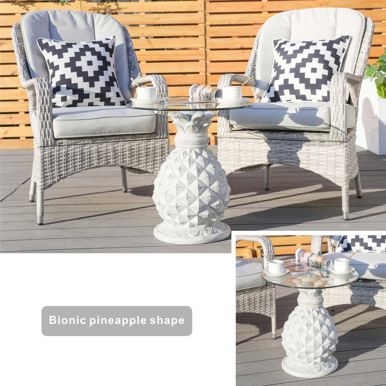 Indoor & Outdoor Glass Table (DW - ST056) - Direct Wicker
