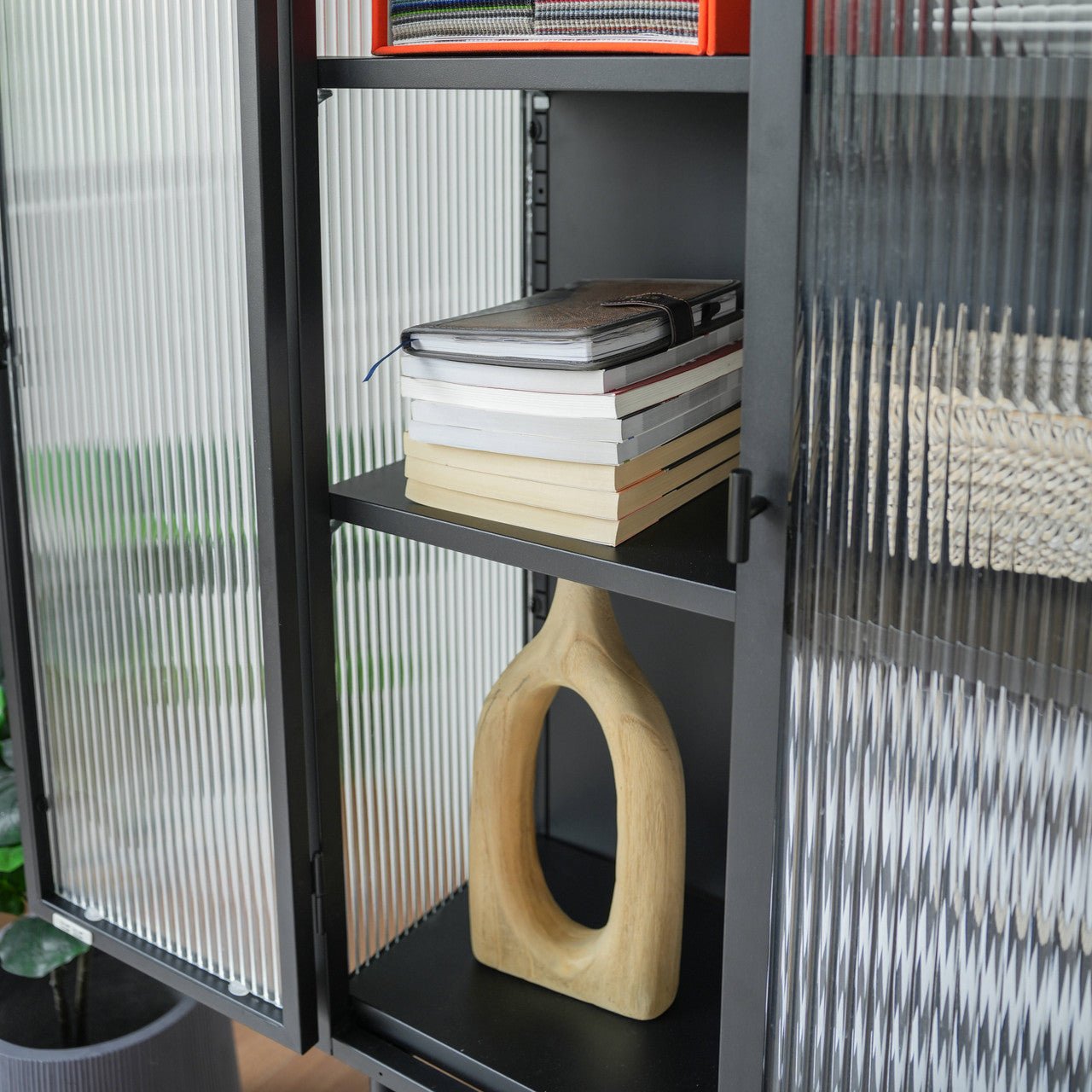 Iron peeping glass storage cabinets are available in a variety of colors (DW - DC55) - Direct Wicker