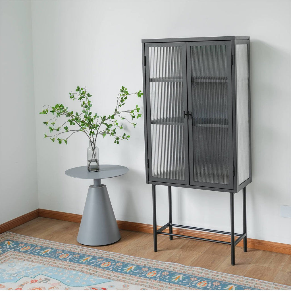 Iron peeping glass storage cabinets are available in a variety of colors (DW - DC55) - Direct Wicker