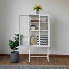 Iron peeping glass storage cabinets are available in a variety of colors (DW - DC55) - Direct Wicker