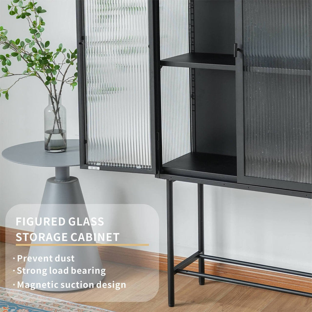 Iron peeping glass storage cabinets are available in a variety of colors (DW - DC55) - Direct Wicker