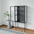 Iron peeping glass storage cabinets are available in a variety of colors (DW - DC55) - Direct Wicker