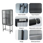 Iron peeping glass storage cabinets are available in a variety of colors (DW - DC55) - Direct Wicker