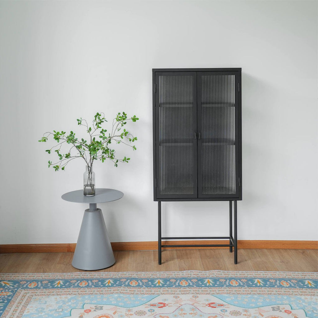 Iron peeping glass storage cabinets are available in a variety of colors (DW - DC55) - Direct Wicker