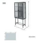 Iron peeping glass storage cabinets are available in a variety of colors (DW - DC55) - Direct Wicker