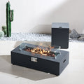 Iron Removable Fire Pit Table Set with Side Table and Accessories (PAG - 2513) - Direct Wicker