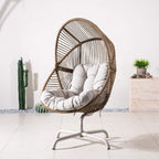 Iron Rocking Chair with Detachable Base – Beach Yellow Frame (PAH - 2538 - BR) - Direct Wicker