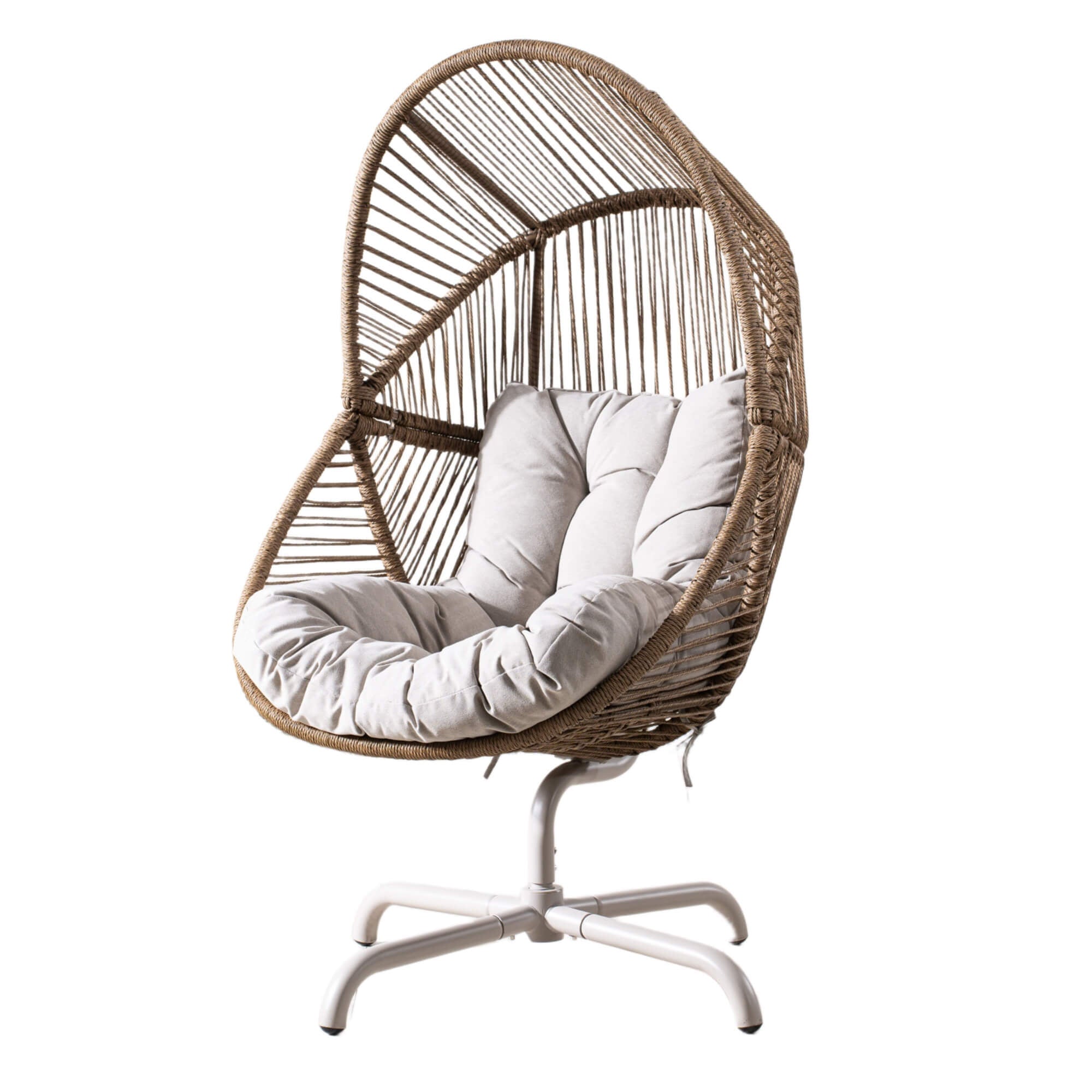 Iron Rocking Chair with Detachable Base – Beach Yellow Frame (PAH - 2538 - BR) - Direct Wicker