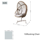 Iron Rocking Chair with Detachable Base – Beach Yellow Frame (PAH - 2538 - BR) - Direct Wicker