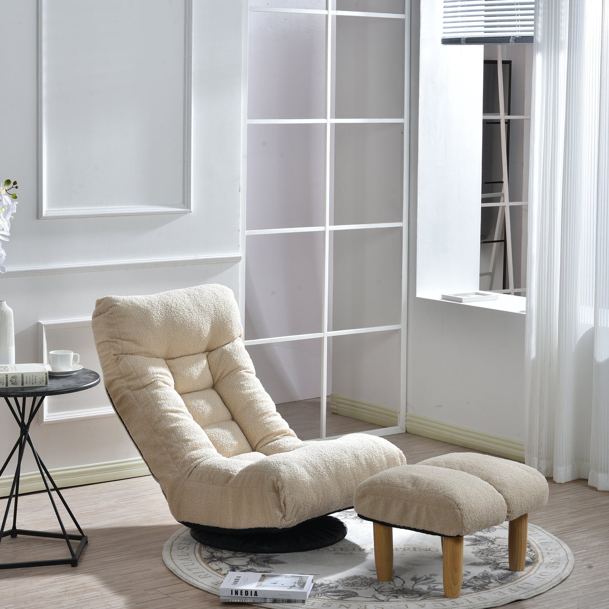 Japanese Style Single Reclining Sofa Chair with Adjustable Features - Direct Wicker