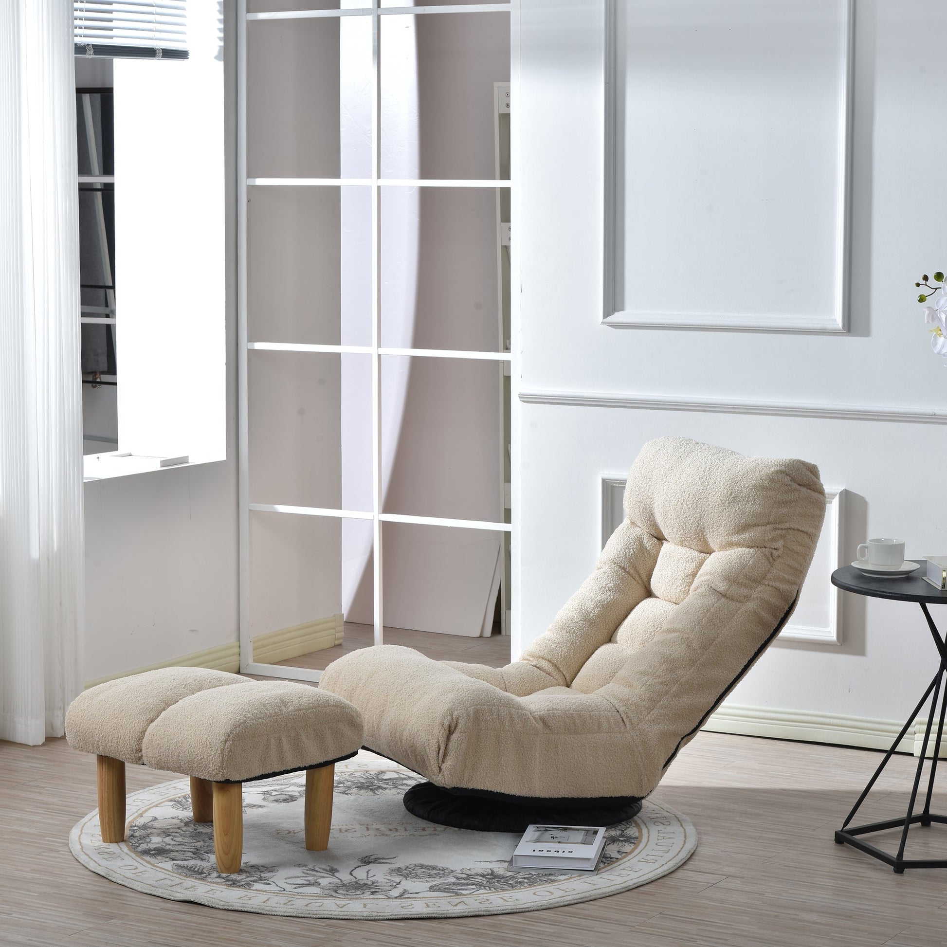 Japanese Style Single Reclining Sofa Chair with Adjustable Features - Direct Wicker