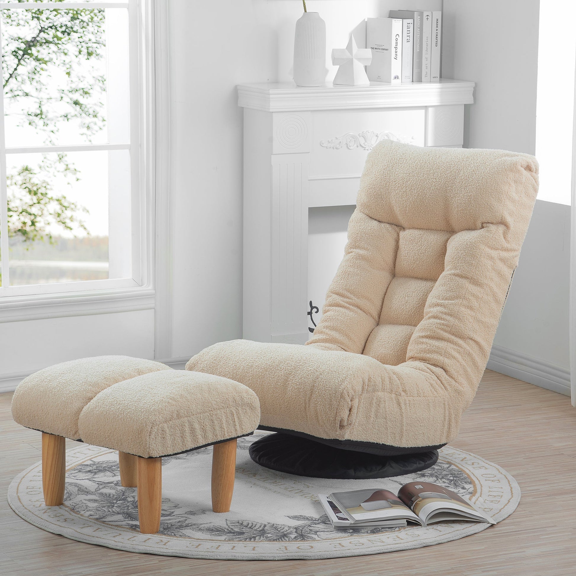 Japanese Style Single Reclining Sofa Chair with Adjustable Features - Direct Wicker